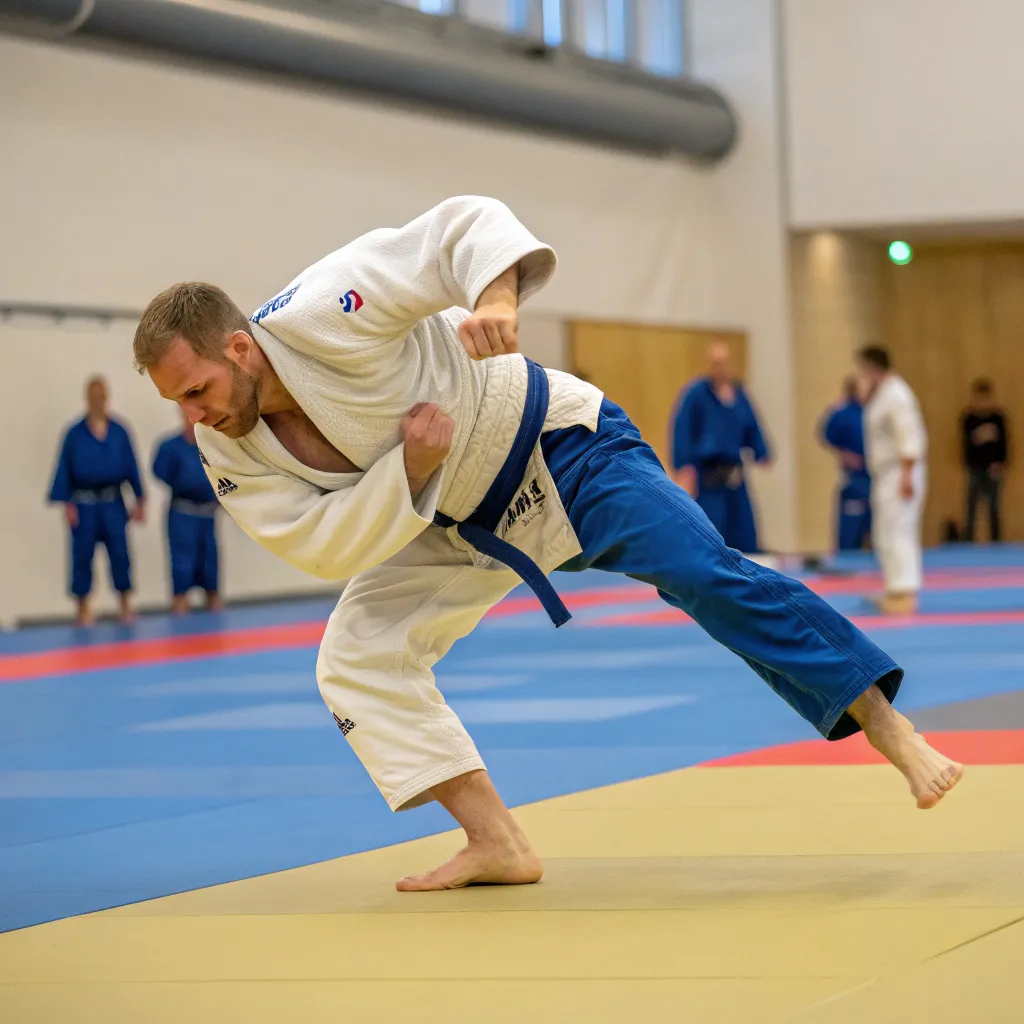 Mark Johnson practicing judo